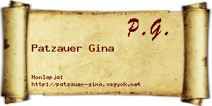 Patzauer Gina névjegykártya