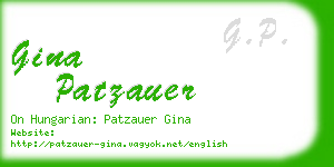 gina patzauer business card